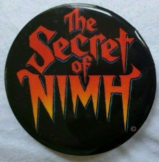 Vintage " The Secret Of Nimh " Movie Promo Pinback Pin Button (1982)