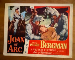 Joan Of Arc - Ingrid Bergman Movie Lobby Card 1948