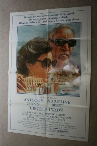 The Greek Tycoon Orig.  1 - Sheet Movie Poster 1978 Jacqueline Bisset Anthony Quinn