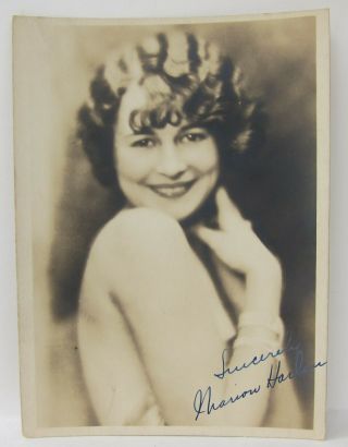 Vintage Hollywood Fan Photo Marion Harlan - Hand Signed