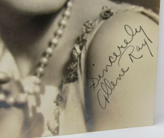Vintage Hollywood Fan Photo Allene Ray - Hand Signed 2