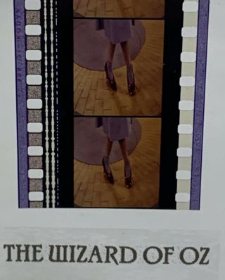 The Wizard Of Oz Authentic Movie Film 5 - Cells Strip Ruby Slippers & Yellow Brick