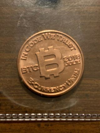 2018 Bitcoin Penny Copper Physical Coin - Like Lealana & Casascius -