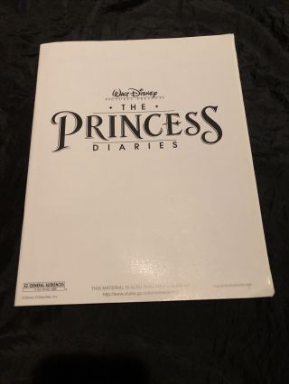Disney’s The Princess Diaries - Movie Press Book - Anne Hathaway Julie Andrews