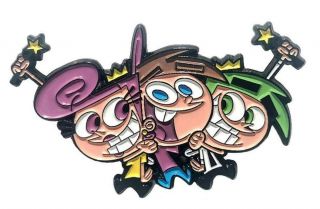Fairly Odd Parents Cartoon Timmy,  Wanda And Cosmo Characters Enamel Metal Pin