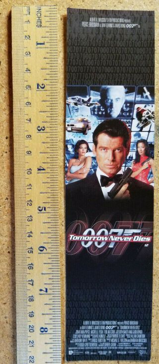 Tomorrow Never Dies 007 James Bond Pierce Brosnan Bookmark (movie Theater Promo)