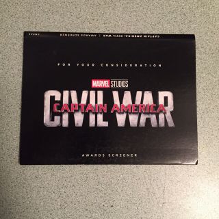 Captain America Civil War Screener Dvd - Marvel Comics Fyc Promo - Chris Evans
