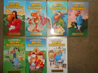 Adventures Of Rocky Flying Squirrel Bullwinkle Moose 7 Volumes Vhs Tapes Ward Nr