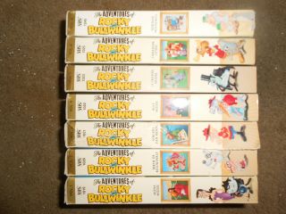 Adventures Of Rocky Flying Squirrel Bullwinkle Moose 7 Volumes VHS Tapes Ward NR 2