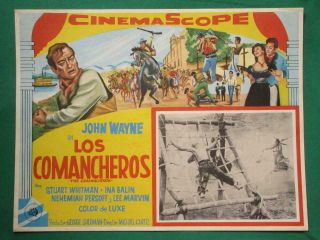 John Wayne The Comacheros Western Art Spanish Mexican Lobby Card 1