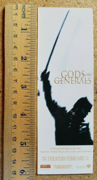 Gods And Generals Bookmark Gettysburg (movie Theater Promo)