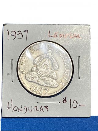 Honduras 1937 Un Lempira Coin