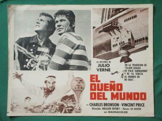 Vincent Price Master Of The World Charles Bronson Zeppelin Mexican Lobby Card 6