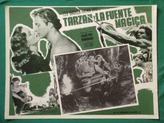 Tarzan And The Amazons Johnny Weissmuller Brenda Joyce Mexican Lobby Card 4