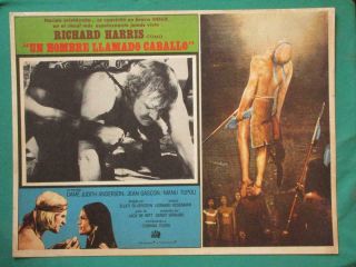 Richard Harris A Man Called Horse Judith Anderson Spanish Mexican Lobby Card 1