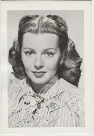 Lana Turner Vintage 1940s Era 3.  5 X 5.  5 Small Fan Photo - Film Star
