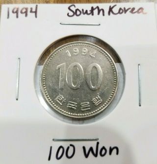 1959 South Korea 4292 100 Hwan Coin KM 3 & 1994 South Korea 100 Won Coin KM 35 2