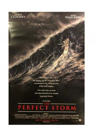 The Perfect Storm (2000) Movie Poster 27x40 George Clooney Orig 2 - Sided