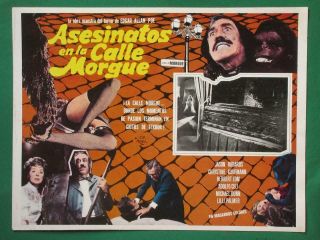 Murders In The Rue Morgue Horror Sexy Dead Woman Stockings Mexican Lobby Card 5