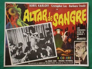 Boris Karloff Curse Of Te Crimson Altar Horror Art Mexican Lobby Card 2