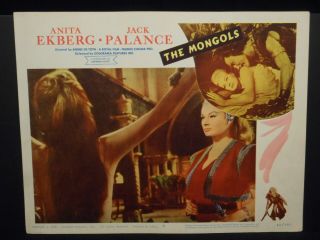 The Mongols 1962 Lobby Card 6 Vf Anita Ekberg Jack Palance