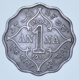 India British Edward Vii Anna 1910,  Bombay Coin Vf