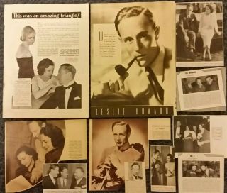 1930s Clippings Of Leslie Howard
