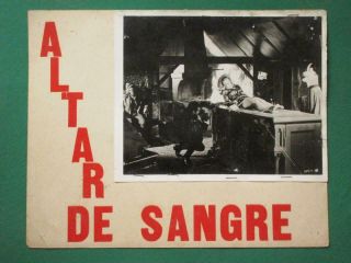 Boris Karloff Curse Of The Crimson Altar Horror Spanish Mexican Lobby Card 1