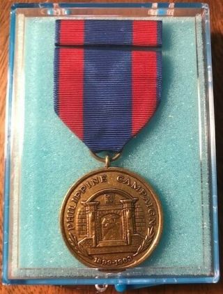 U.  S.  Philippines Spanish American War Navy Campaign Medal Ribbon Gem Unc