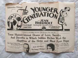 The Younger Generation (columbia Pictures,  1929) Vintage Exhibitor Pressbook
