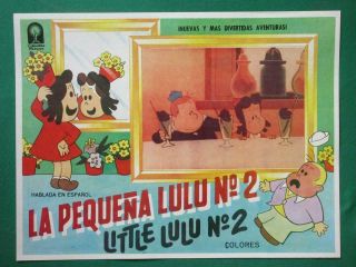 Little Lulu Cartoon La PequeÑa Lulu Art Spanish Mexican Lobby Card 3