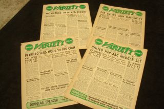 Daily Variety 4 Magazines 1951 Movietime,  Zanuck,  Audrey Totter,  Par - Abc Merge