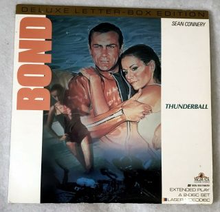 James Bond 007 - Thunderball Deluxe Letter - Box Edition Laserdisc 2 Disc Set Vg,