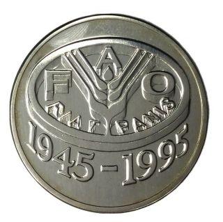 1995 Romania Silver 100 Lei Fao Bu