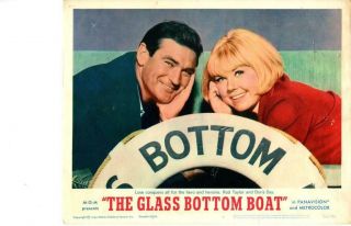 The Glass Bottom Boat 1966 Release Lobby Card Doris Day Rod Taylor