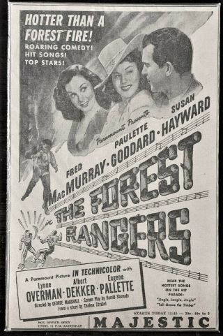 1942 Susan Hayward & Paulette Goddard Movie Ad -
