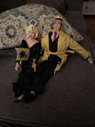 Applause Dick Tracy Breathless Mahoney 9” And 12” Dolls With Tags