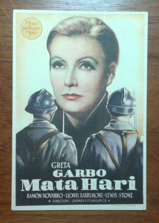 Spanish Herald Mata Hari Greta Garbo