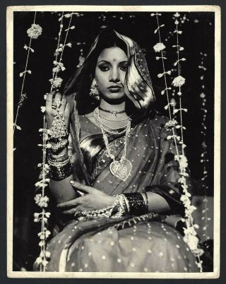 Shabana Azmi Bollywood India 17cm X 21.  5cm Vintage Photo