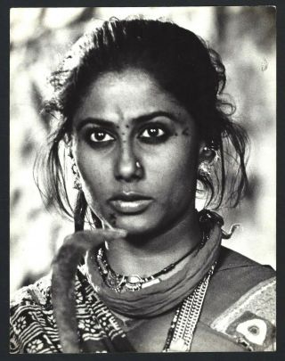 Smitha Patil Bollywood India 16.  5cm X 21.  5cm Vintage Photo