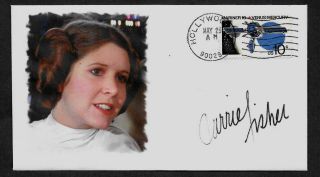 Carrie Fisher Autograph Reprint Featured On Ltd Edt Collector Envelope A1048