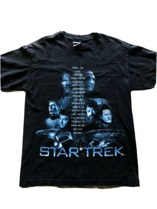 Vintage 1999 Star Trek T - Shirt Mens Medium Sci - Fi