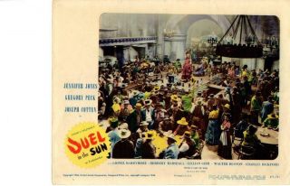 Duel In The Sun 1947 Release Lobby Card Western Peck Jones Cotten Vidor