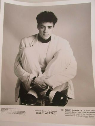 Orig.  Studio Promotion Photo Of Robert Downey Jr.  In " Less Than Zero 1987