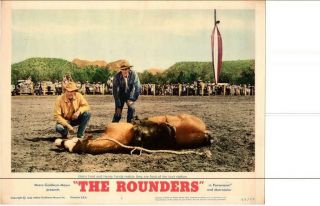 The Rounders 1965 Release Lobby Card Western Glenn Ford Henry Fonda