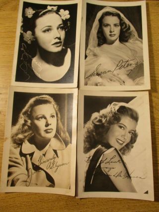 Susan Peters,  Laraine Day,  June Allyson,  Gloria De Haven Fan Photos 1944