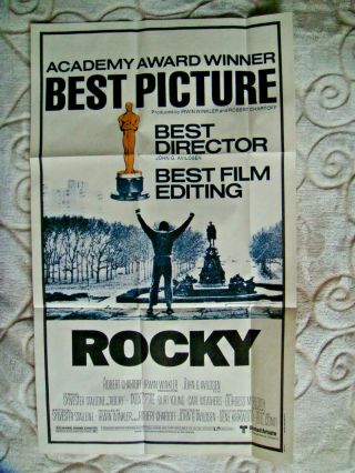 1981 Topps Movie Poster Giant 12x20 12 X 20 Pin Ups Rocky
