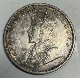 1920 George V King Emperor One Rupee India 91 Silver Coin 17