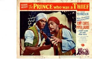 Prince Who Was A Thief 1951 Release Lobby Card Early Tony Curtis