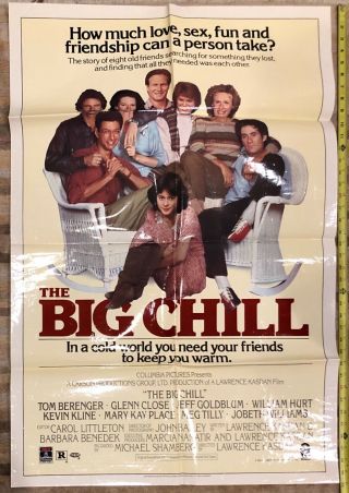 The Big Chill 1983 Movie Poster One - Sheet 27x40 " Folded